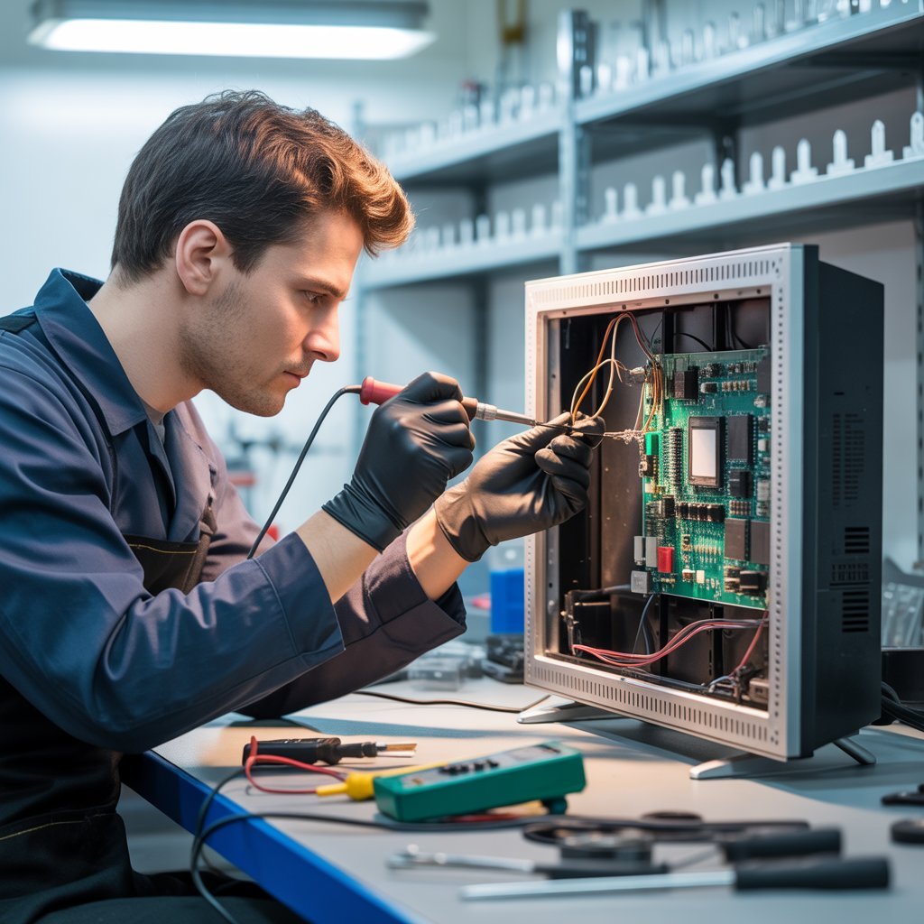 a photograph of a focused male technicia xyldcey7toccvfkzqz9hrq 0lzax9f3swoe2ocdaxhvlw