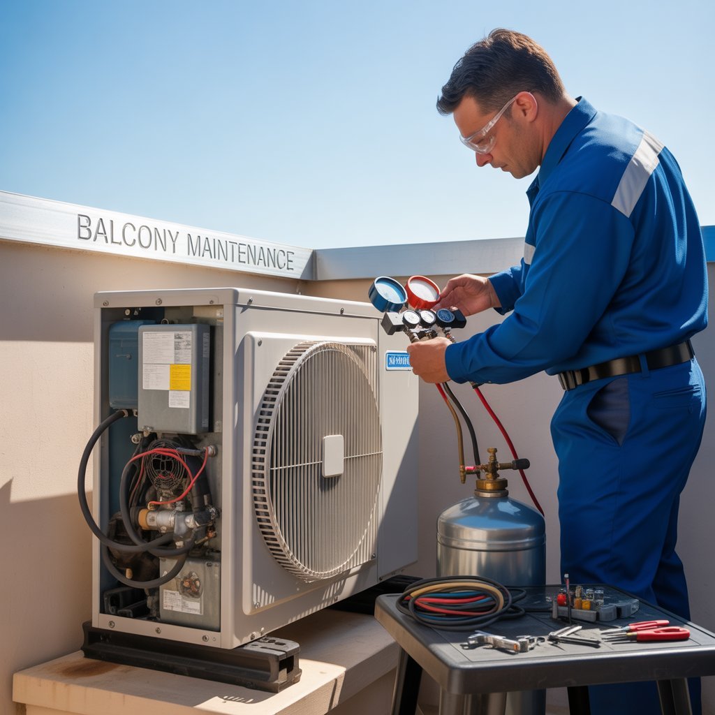 a photograph of a skilled hvac technicia l3394sa rxy3rydz00dzva ivur1ondrzamuea2nvi8rg